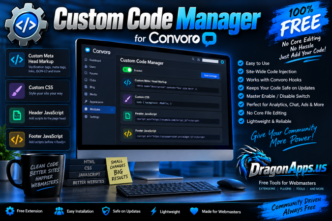 Custom Code Manager for Convoro
